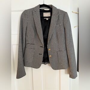 Banana Republic Houndstooth Blazer in Black and White